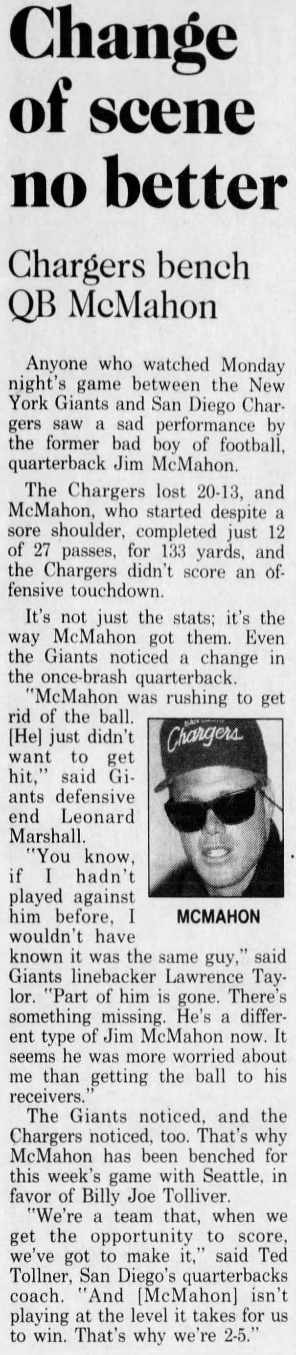 McMahon II, 29 Oct 1989