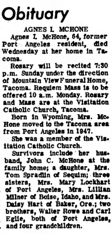 Port Angeles Evening News Port Angeles, Washington
Thursday, July 23, 1964 