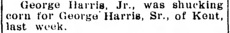 George Harris
November 24, 1908
shucking corn