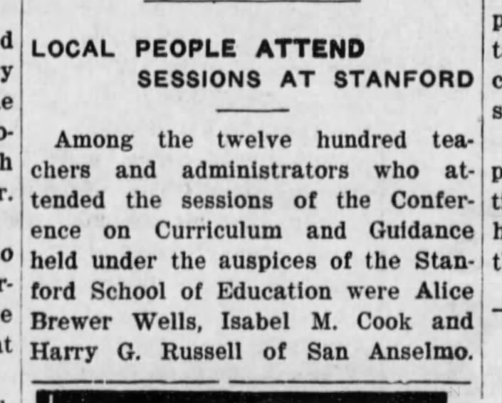 Stanford School of Education: Teacher Training, 1936