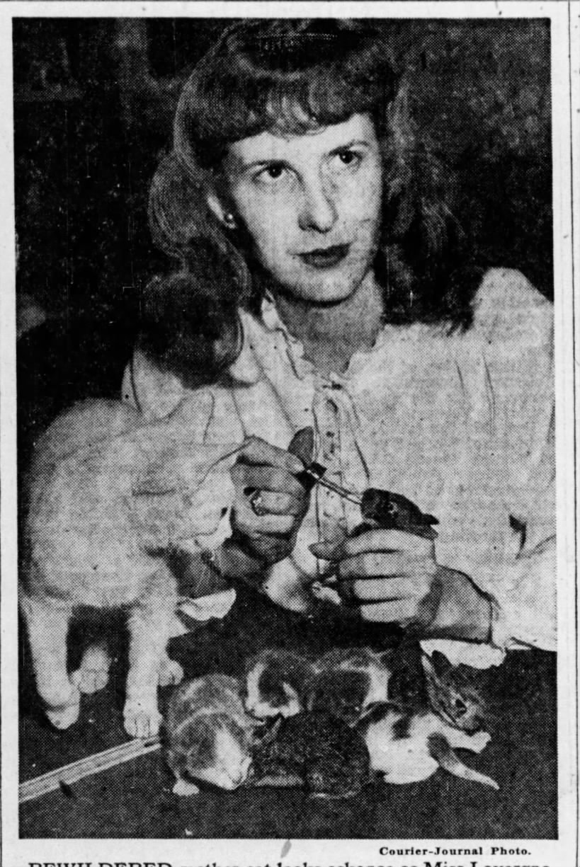 1946: Cat adopts 3 baby rabbits