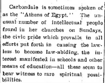 Why Carbondale is the "Athens of Egypt"