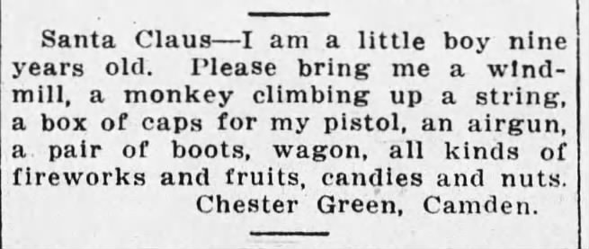 Dear Santa, 1916, Arkansas