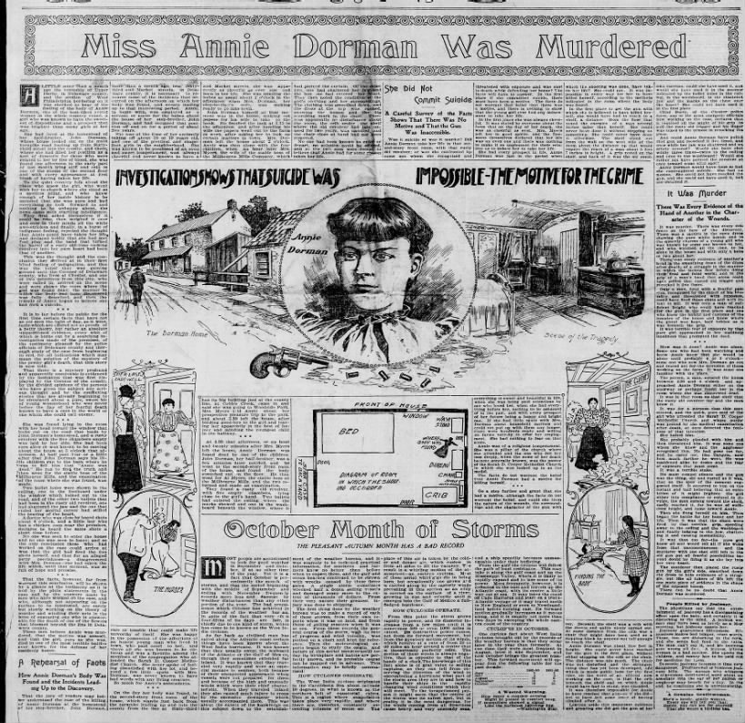 Annie Dorman mystery, 10/10/1897