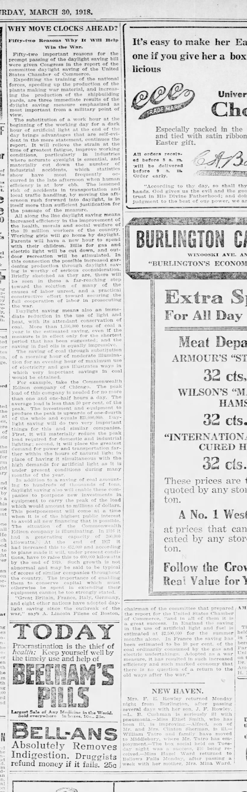 52 Reasons daylight saving time will help win the war (1918)