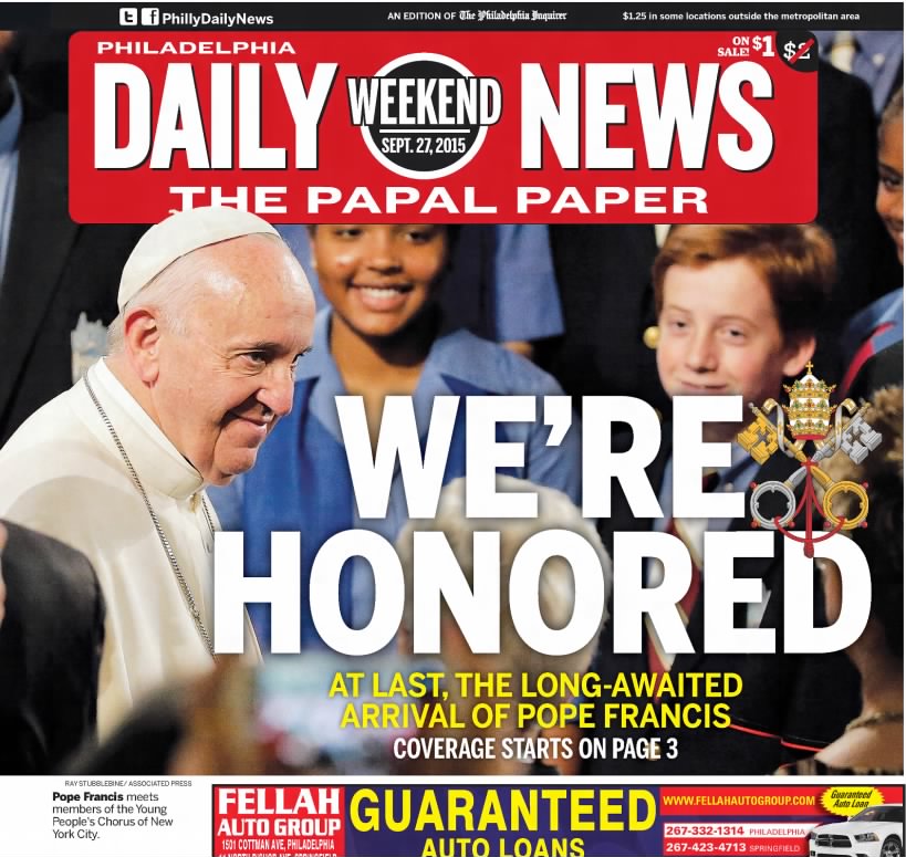 Pope Francis visits Philadelphia, 2015