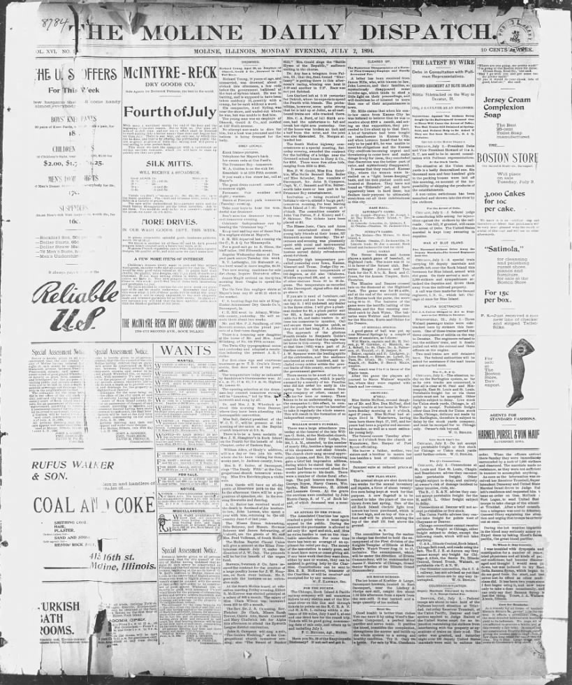 The Moline Daily Dispatch - July 2, 1894
