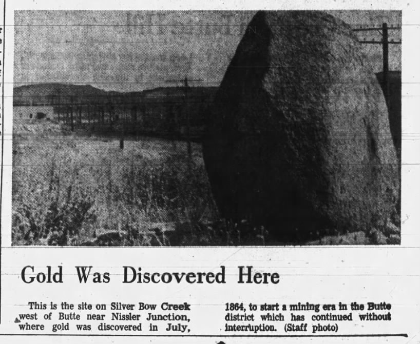 Discovery of Gold in Butte