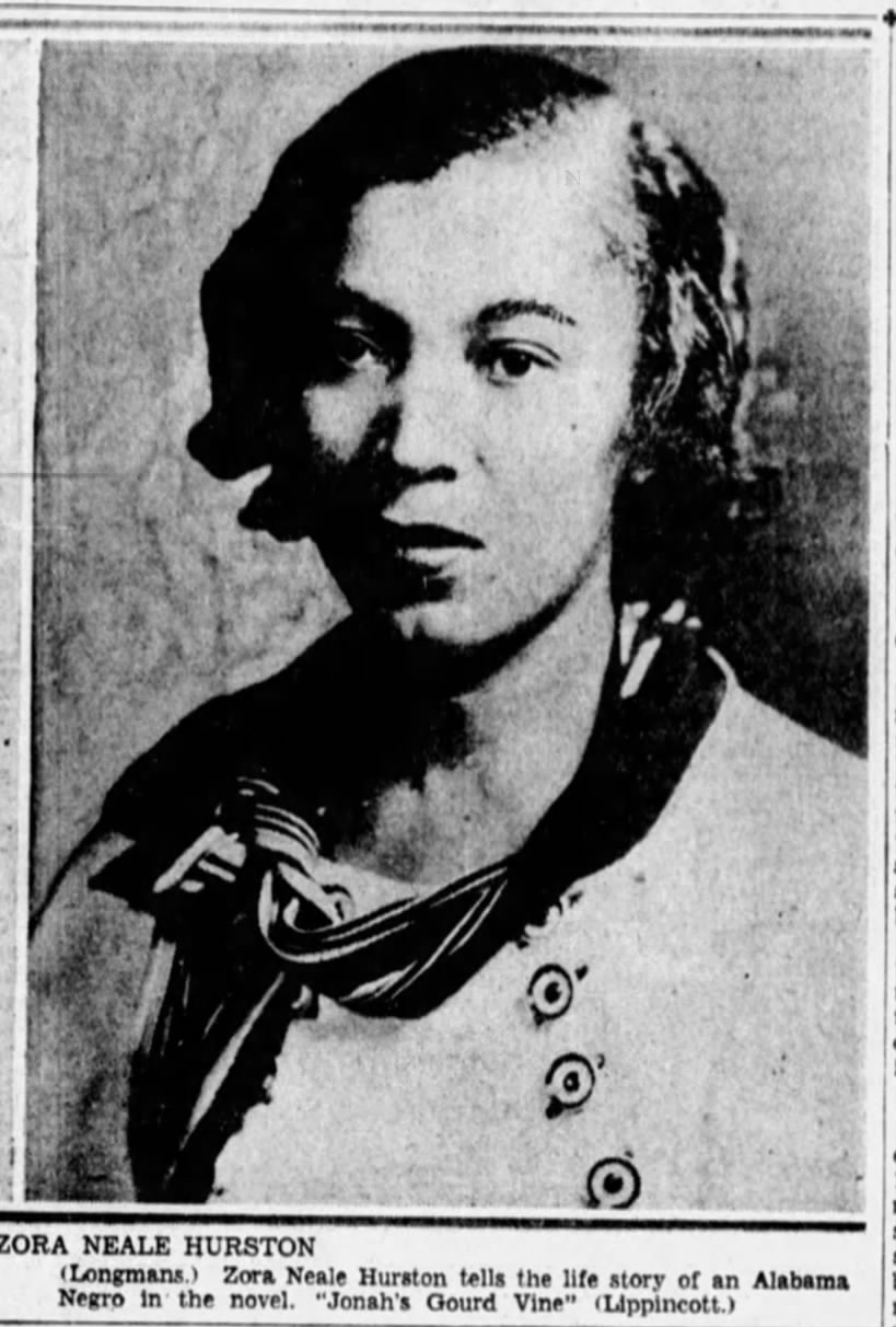 Photo of Zora Neale Hurston in 1934