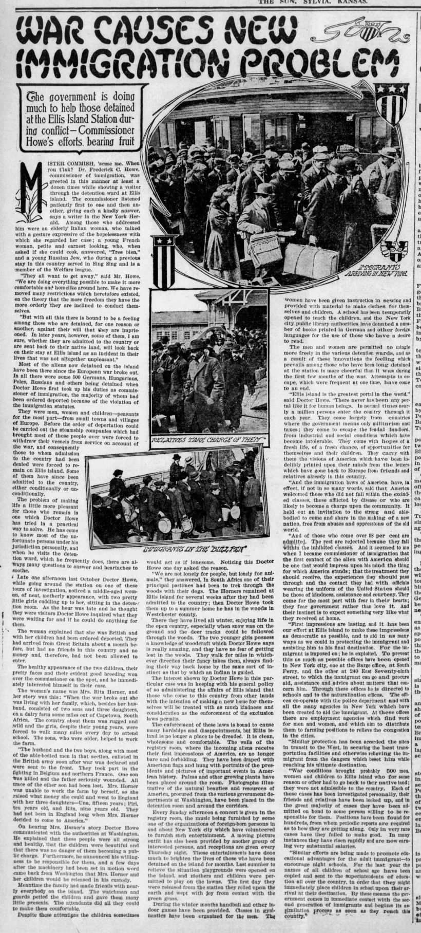 World War I causes immigration problems at Ellis Island