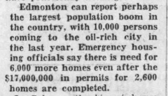 Edmonton population boom