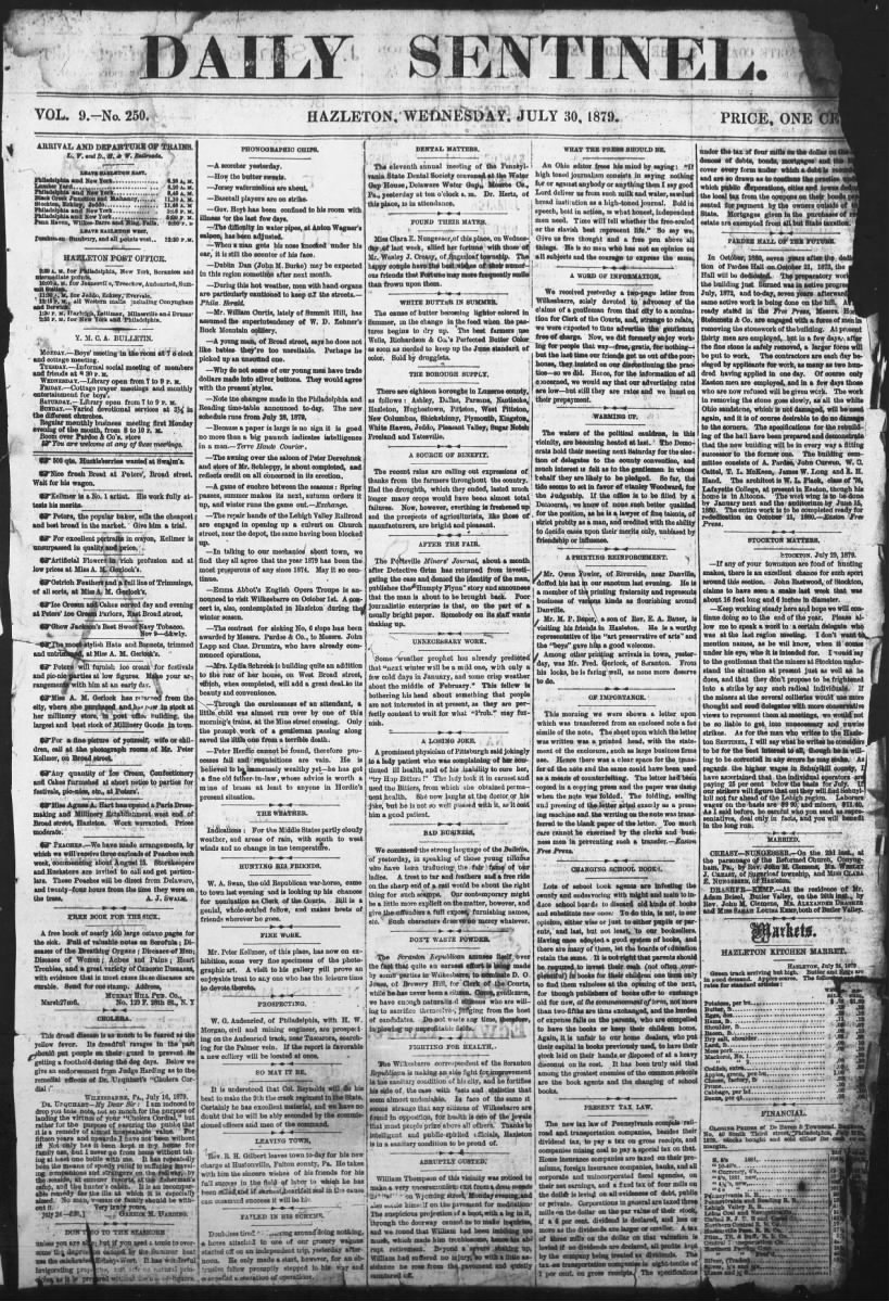 Daily Sentinel - July 30, 1879
