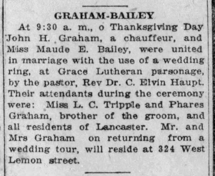 Wedding Announcements 1919