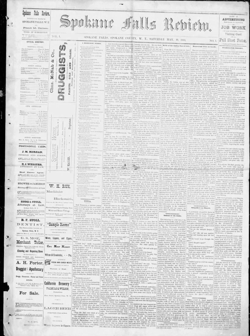 Spokane Falls Review - 1883