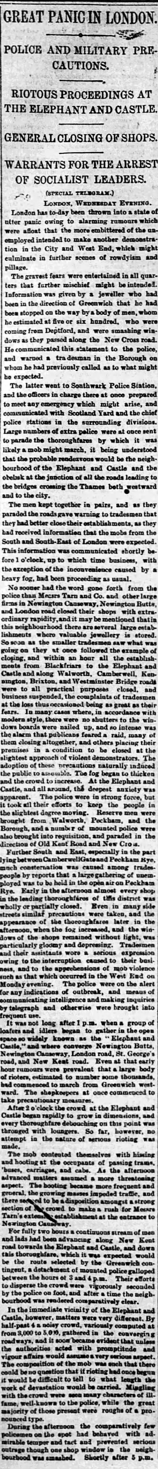 London riots 1886