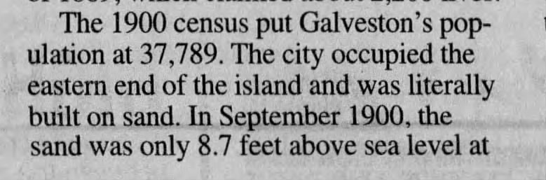 1900 Census Galveston population 37,789