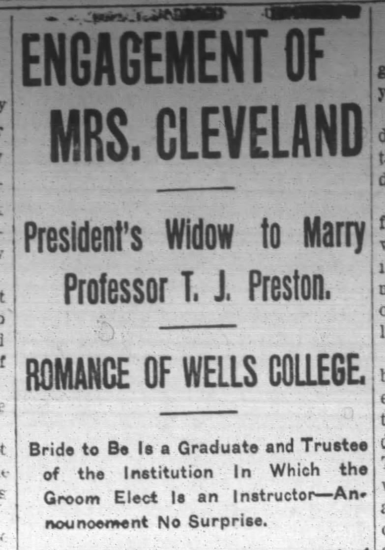 Frances Cleveland to marry Thomas J. Preston