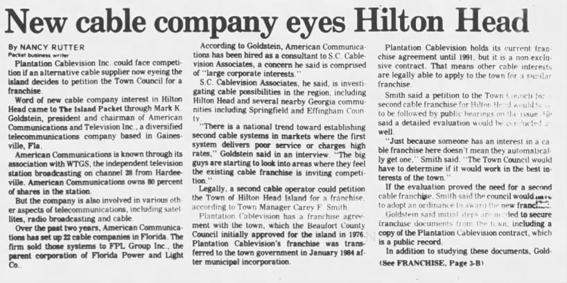 New cable company eyes Hilton Head