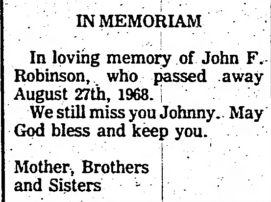 John F Robinson memoriam