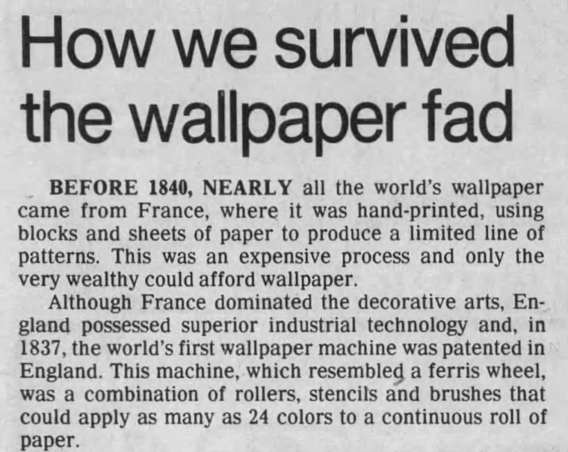 How we survived the wallpaper fad