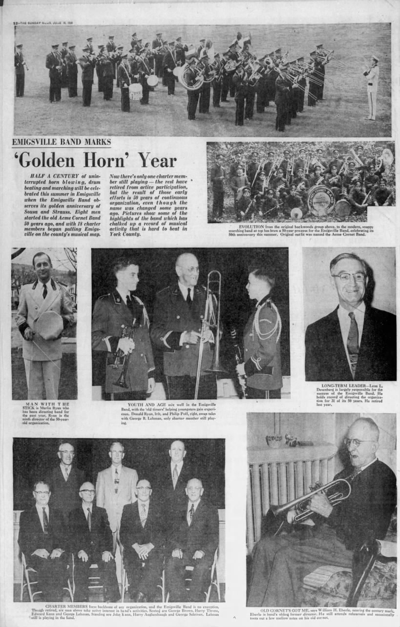 Emigsville Band Marks 'Golden Horn' Year