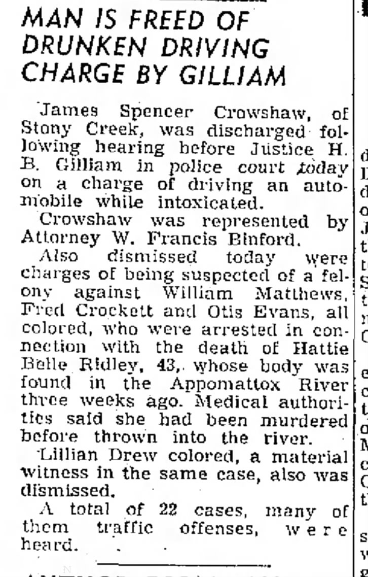William Matthews charged 16 Apr 1954