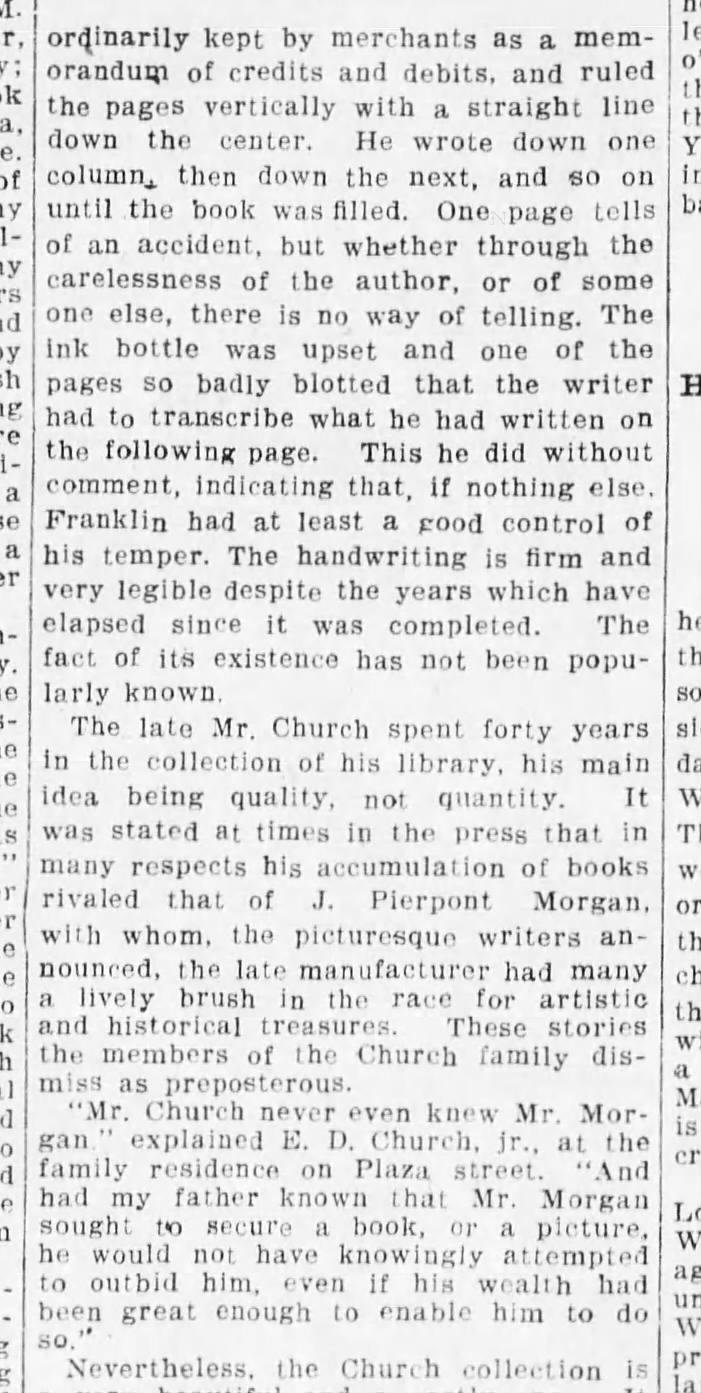 E. Dwight Church obituary
Brooklyn Daily Eagle
Sep 6 1908 pg 11