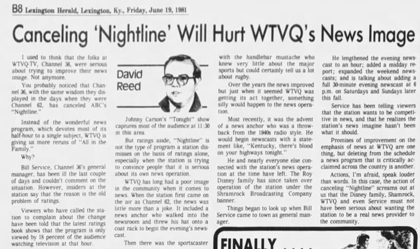 Canceling 'Nightline' Will Hurt WTVQ's News Image