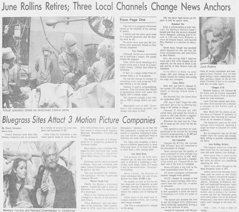 June Rollins Retires; Three Local Channels Change News Anchors