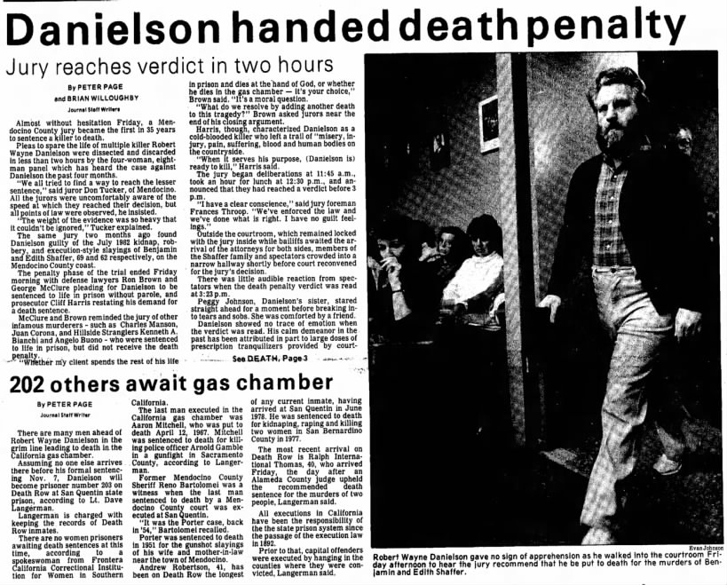Danielson handed death penalty
