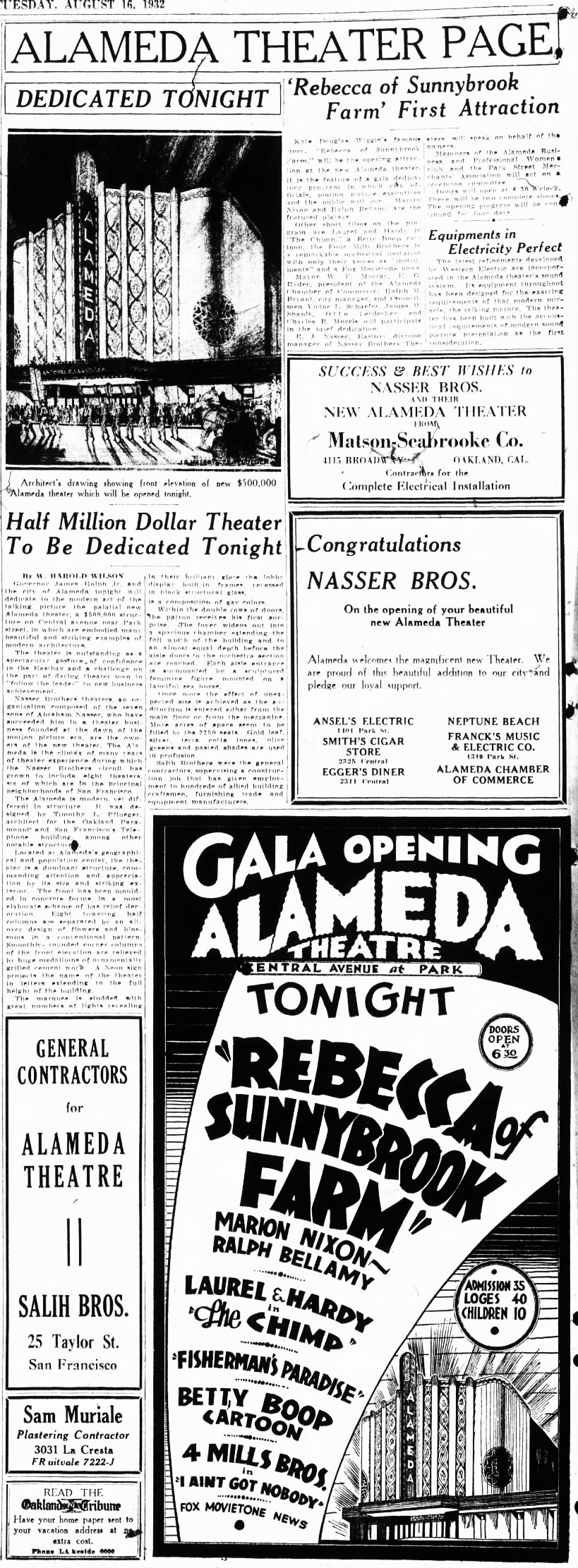 Alameda Theatre opening