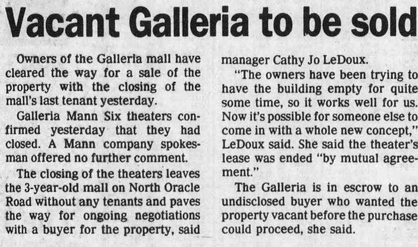 Mann Galleria Theatres closed.