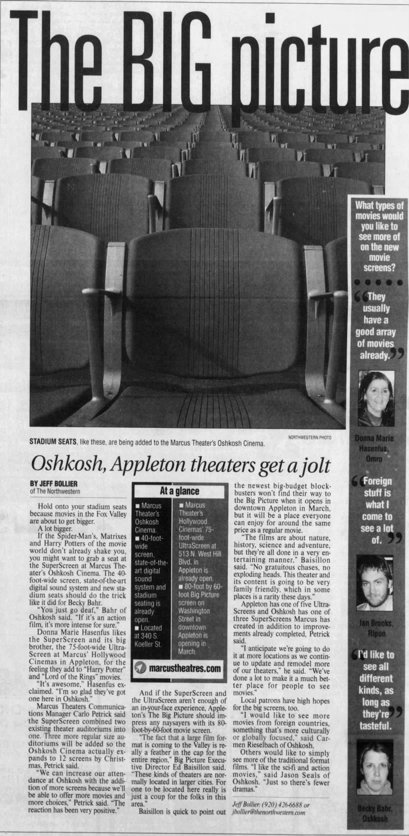 Cinema 12 Oshkosh expansions