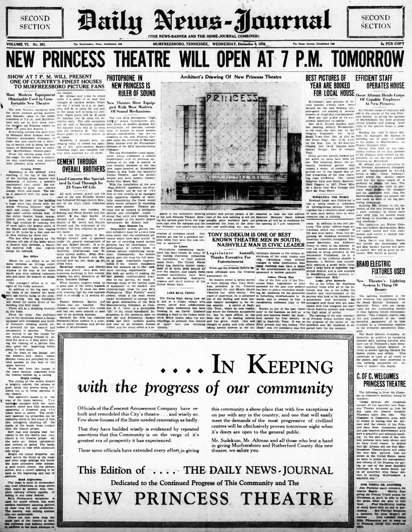 New Princess theatre opening