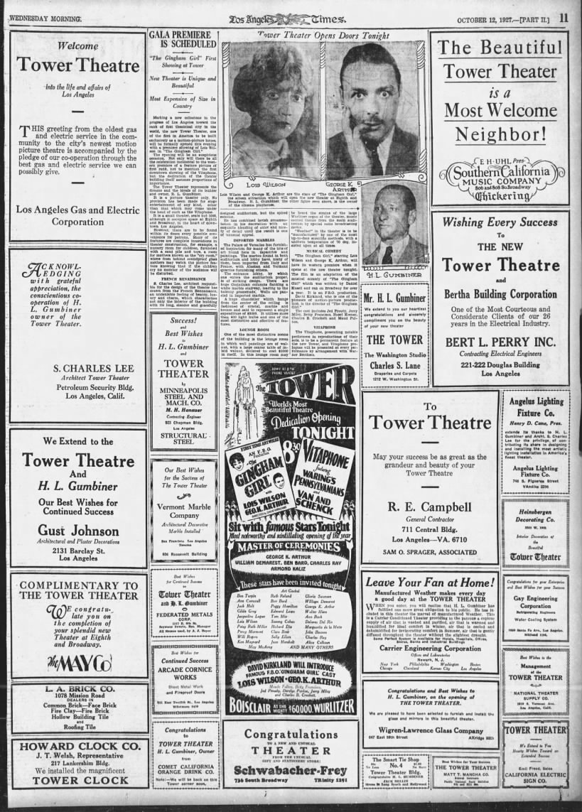 Tower theatre opening