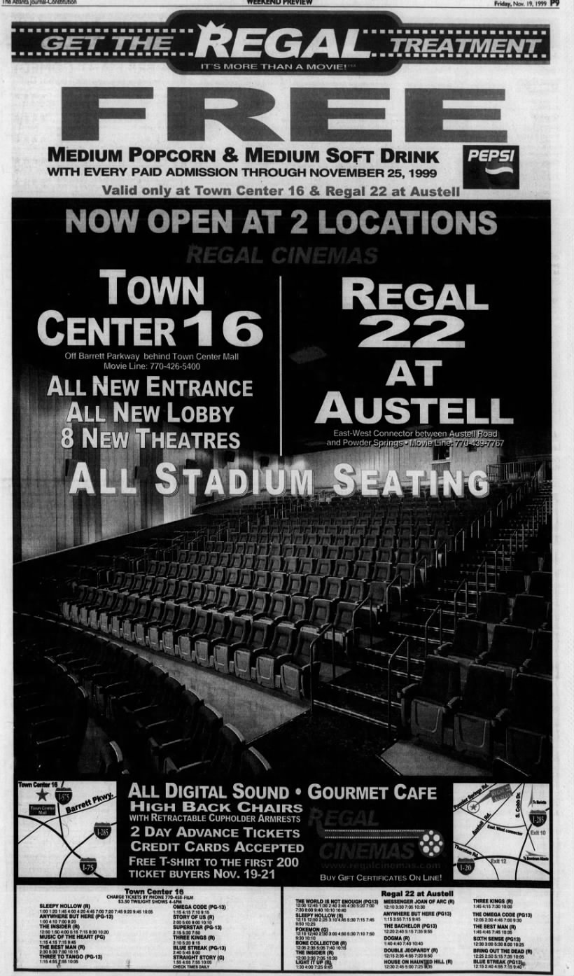 Regal Town Center 22 and Regal 22 openings