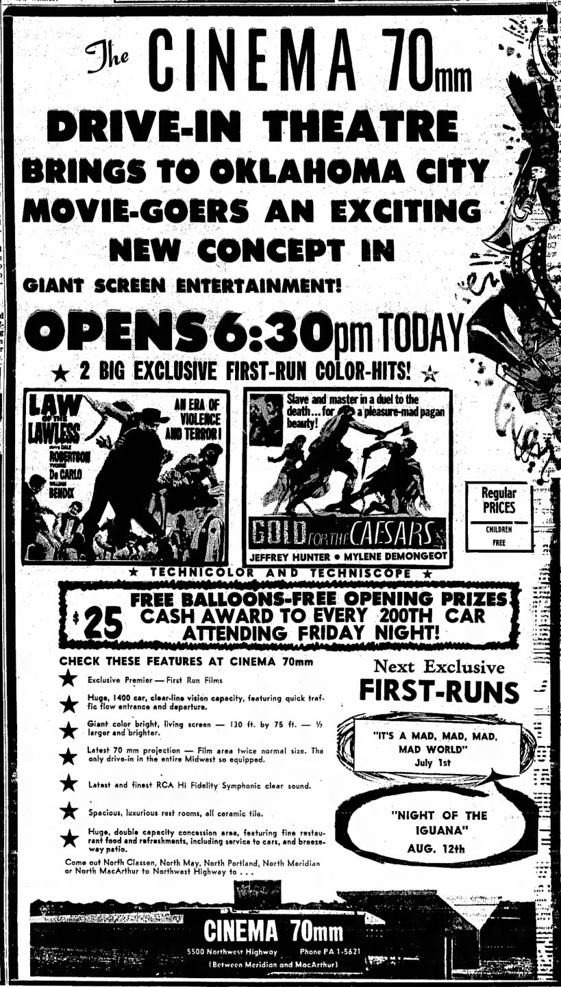 Cinema 70 Drive-In opening