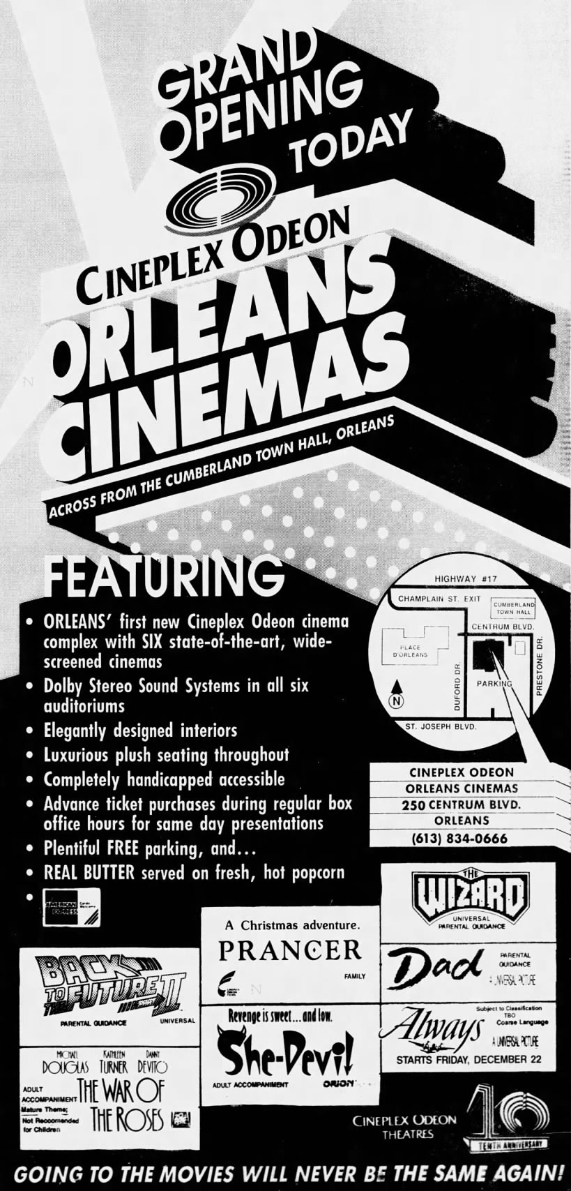 Cineplex Odeon Orleans opening