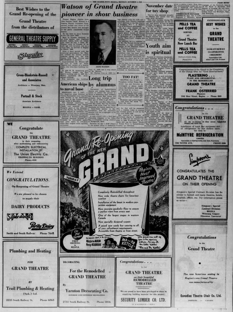 Grand Theatre reopening