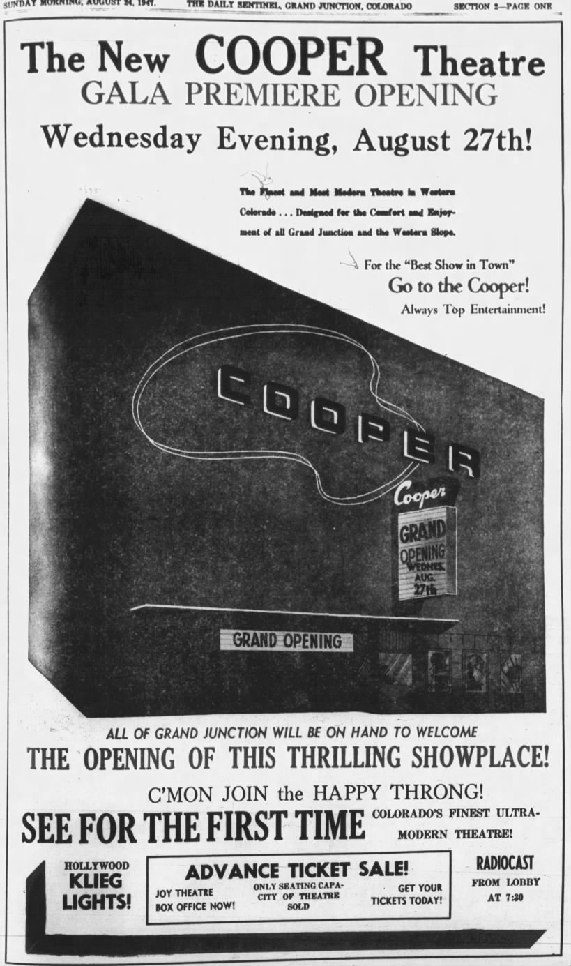 Cooper theatre opening