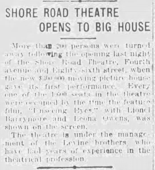 Shore Road theatre