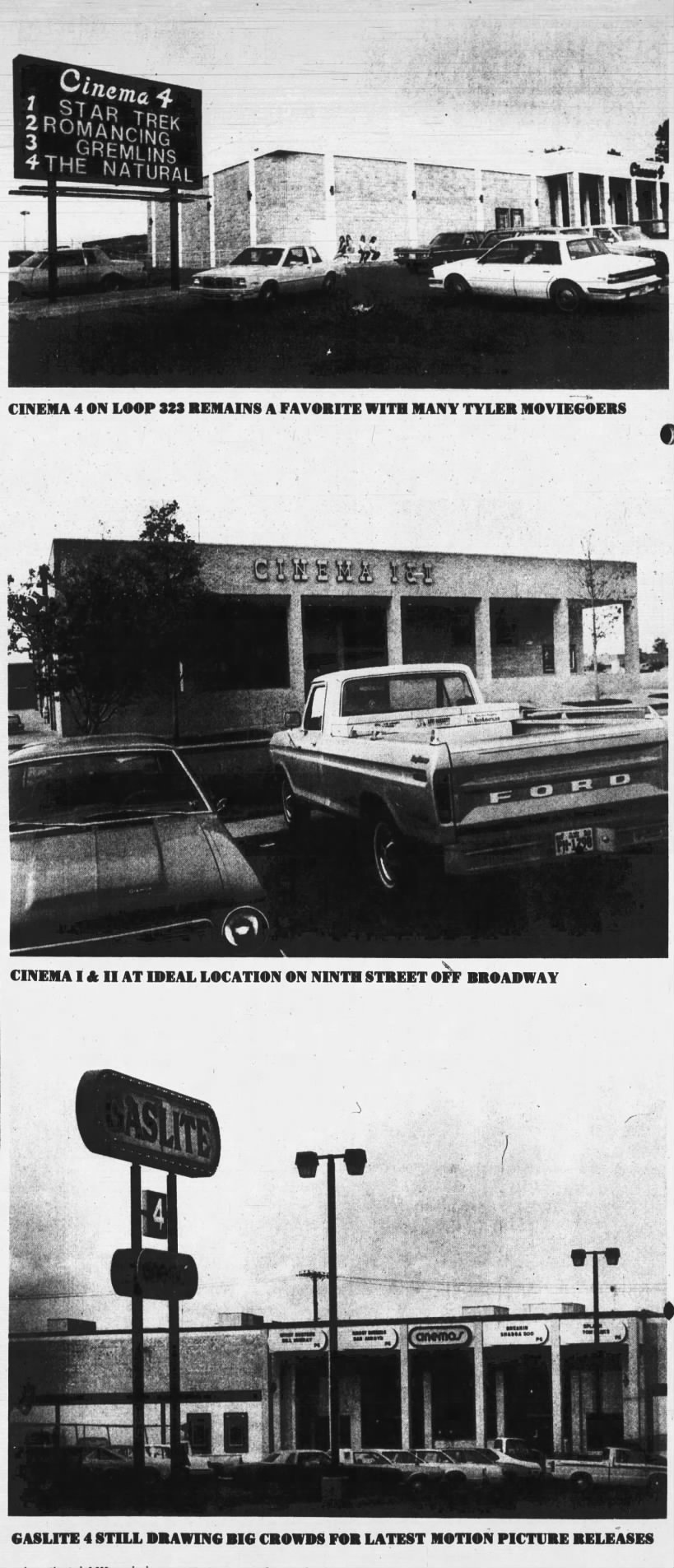 Cinemas of Tyler TX 1984