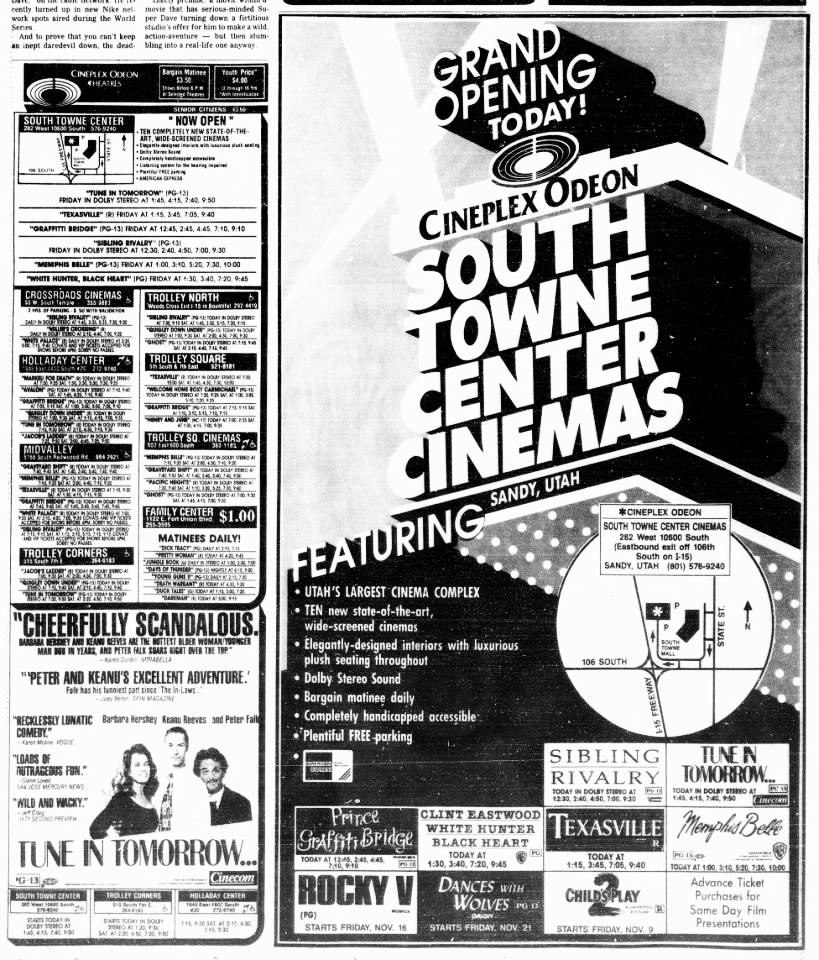 Cineplex Odeon South Towne Center Cinemas opening