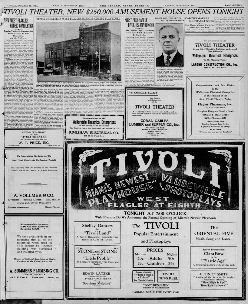 Tivoli theatre opening