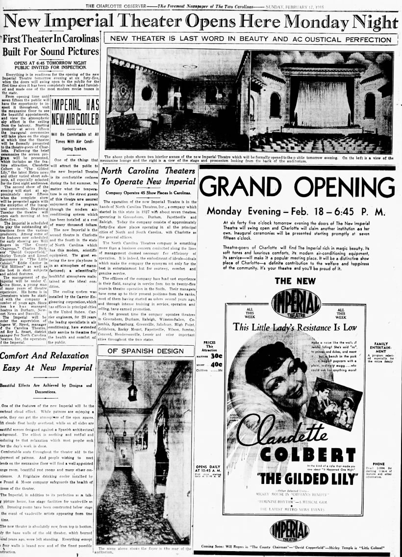 Imperial theatre opening