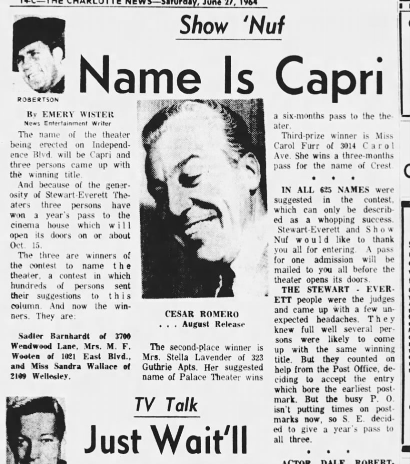 Winning name: Capri