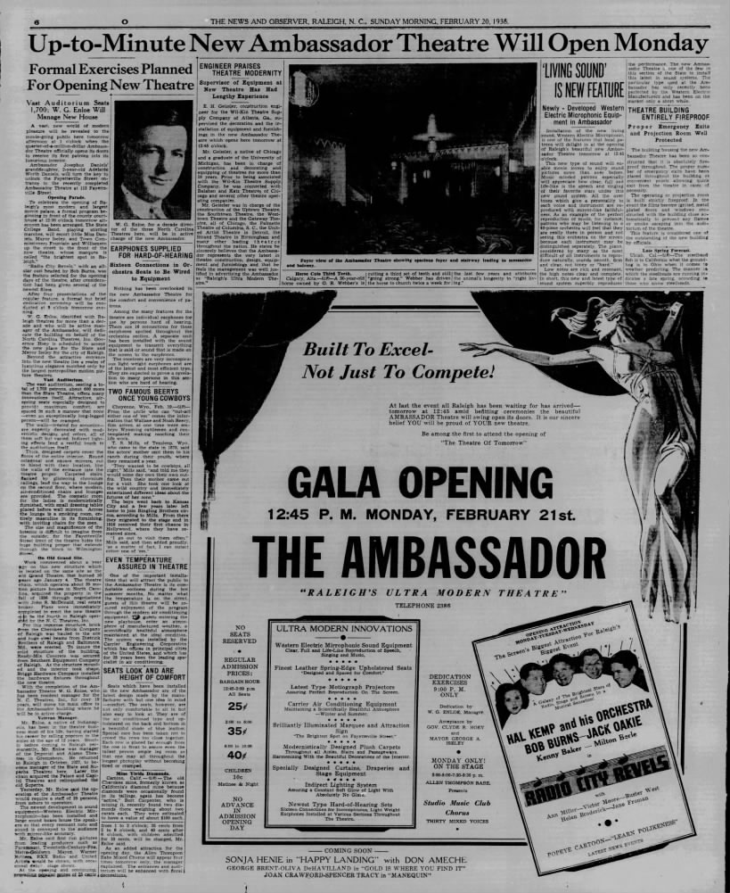 Ambassador theatre opening