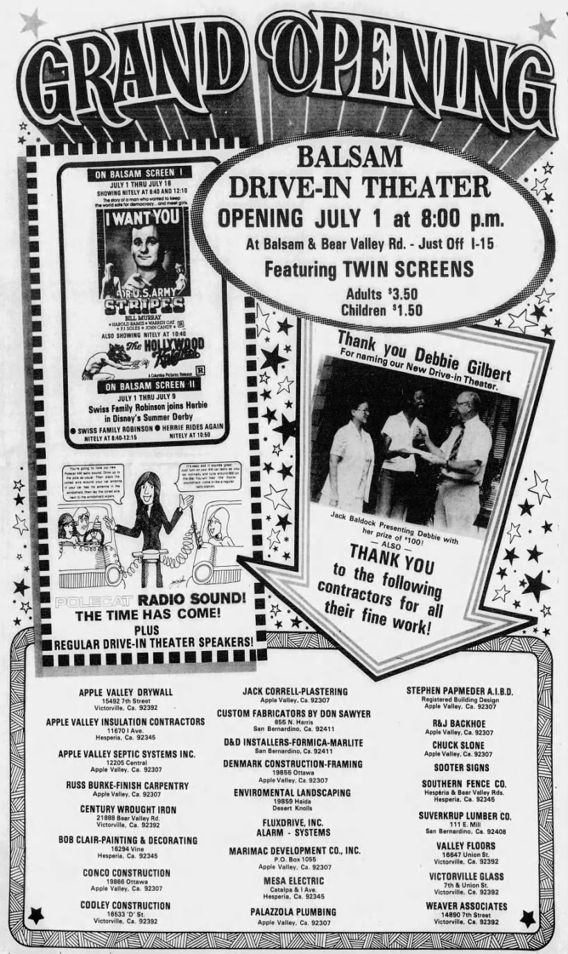 Balsam Drive-In opening