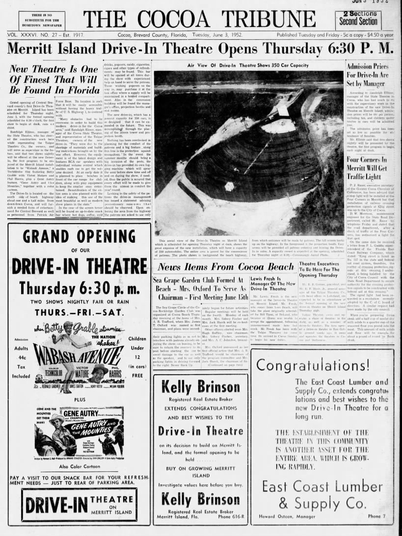 Drive in theatre opening