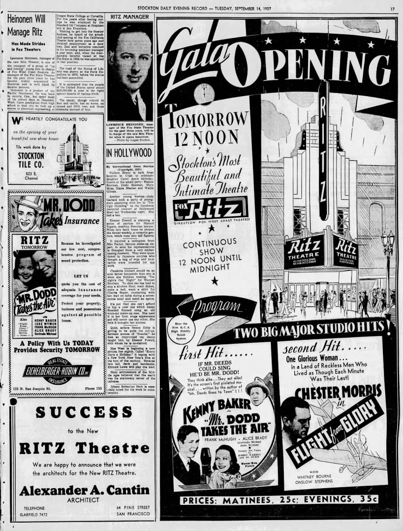 Ritz theatre opening